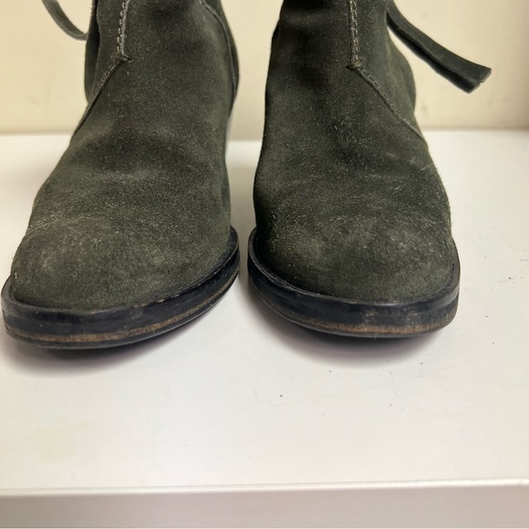 Acne Studios Pistol Suede Ecru Boot 37 Leather Women 7M Fringe Ankle Booties - Picture 7 of 9